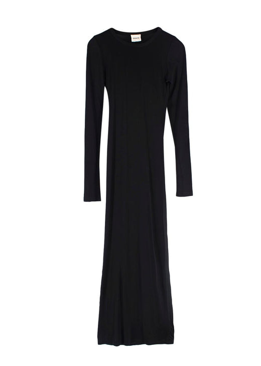 Khaite Black Long Sleeve Maxi Dress