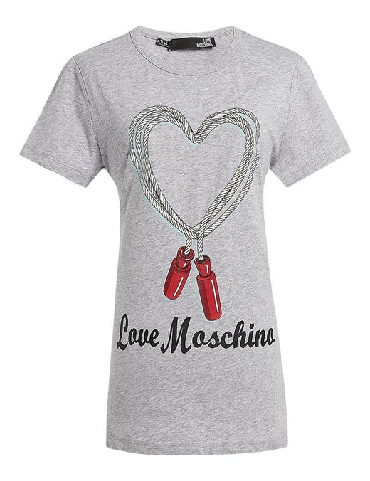 Love Moschino Grey Skipping Rope T-Shirt
