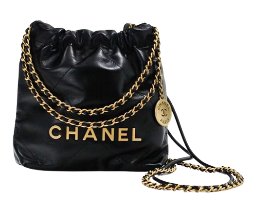 Black Calfskin Mini Hobo 22 Bag