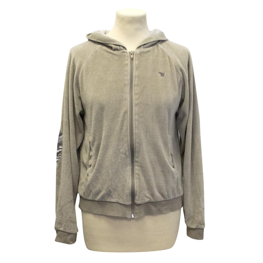 La Fiancee D'arthur beige velvet hoodie