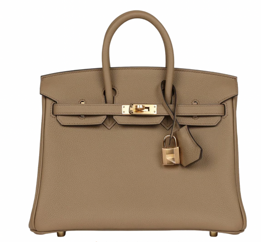 Togo Beige Marfa 25cm Birkin with Gold Hardware