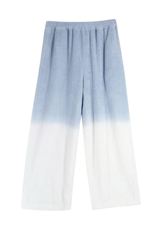 Terry Blue Ombre Capri Towelling Pants