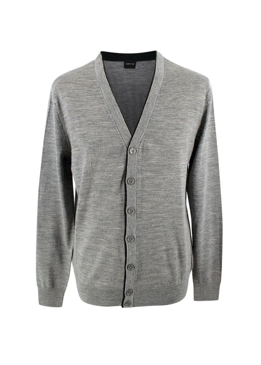 Cerruti 1881 Grey Wool Cardigan