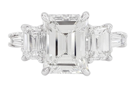 Verde 4ct IGI Certified Lab Grown Emerald Cut Diamond Ring