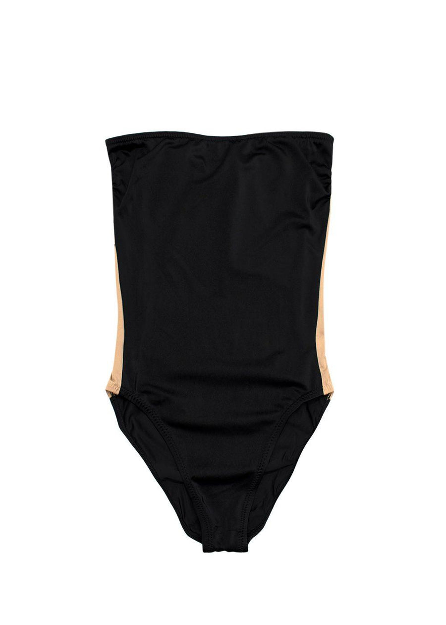 Norma Kamali Black Bandeau Swimsuit