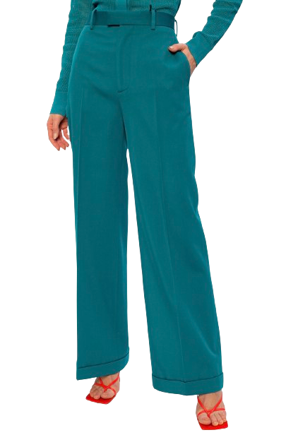 Teal Tailored Trousers