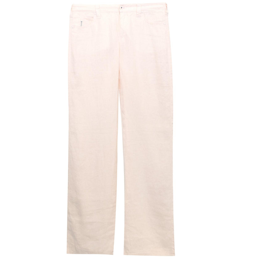 Armani Pale Pink Linen Wide Length Trousers