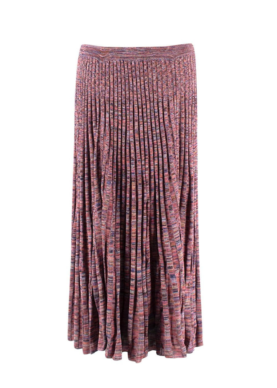 Zimmermann Multicoloured Rib Knit Midi Skirt