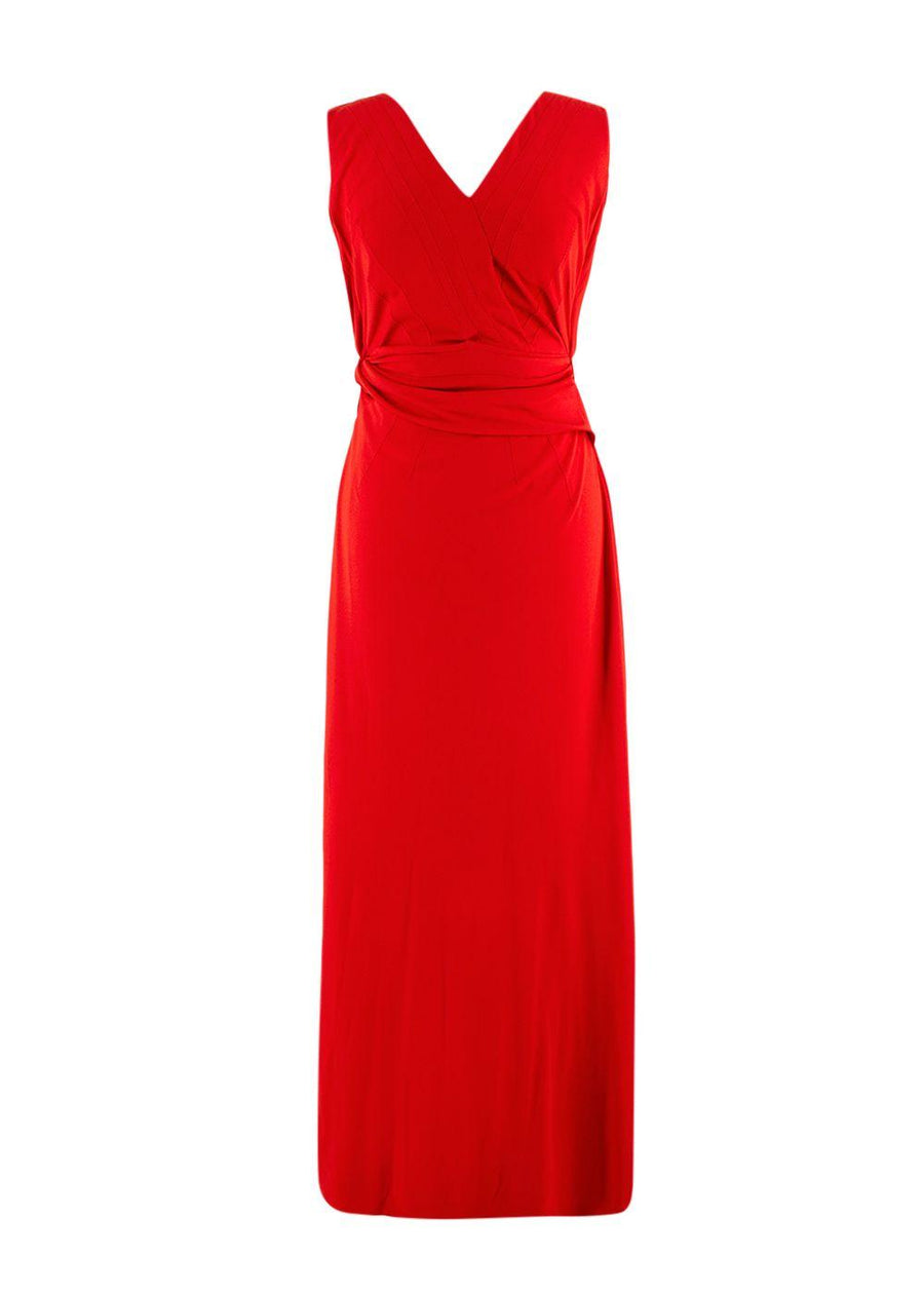 Gucci Red Open Back Sleeveless Dress