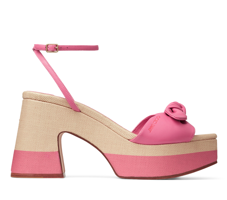 Jimmy Choo Ricia 95 Leather Platform Sandals