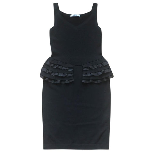 D Exterior Black Ruffle Dress
