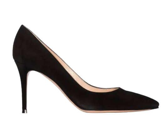 Gianvito Rossi Black Suede 85 Pumps