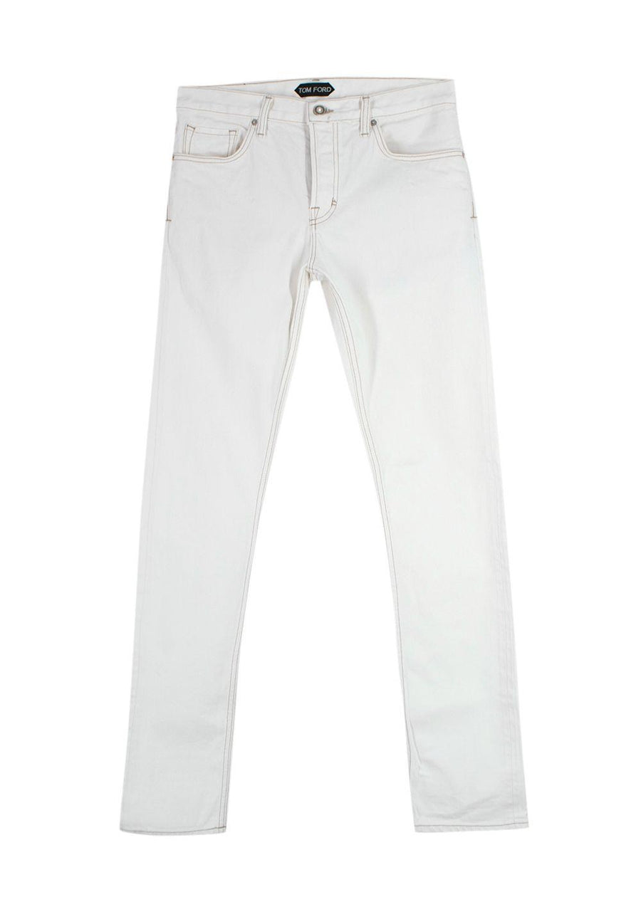 Tom Ford White Denim Slim Fit Jeans