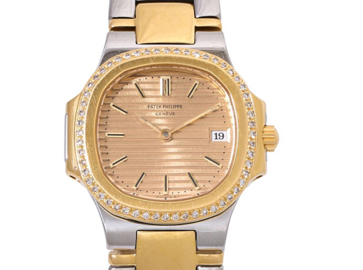 Nautilus Vintage Lady steel/yellow gold 18k with factory diamonds