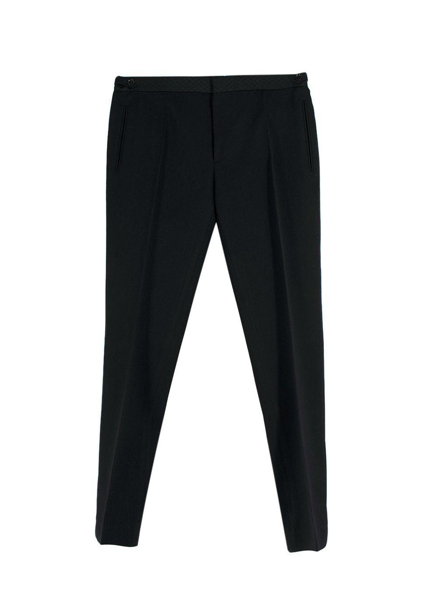 Burberry Black Tailored Wool Trousers