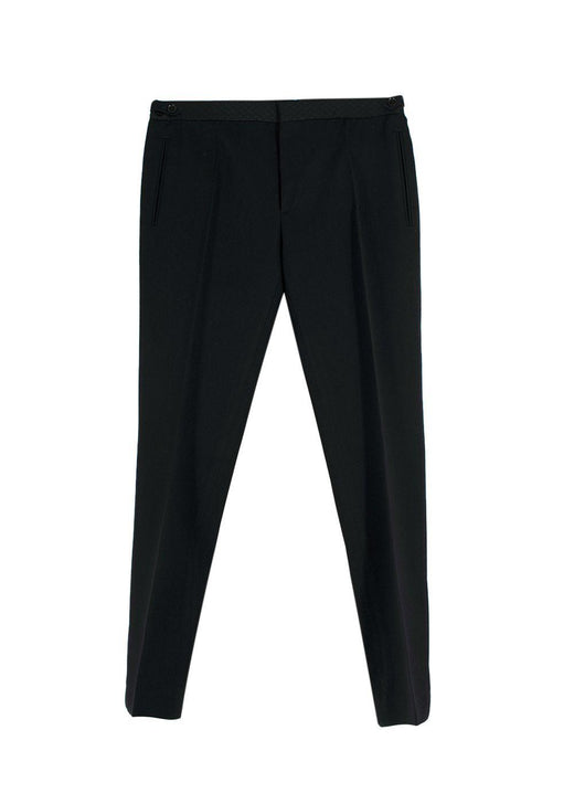 Burberry Black Tailored Wool Trousers