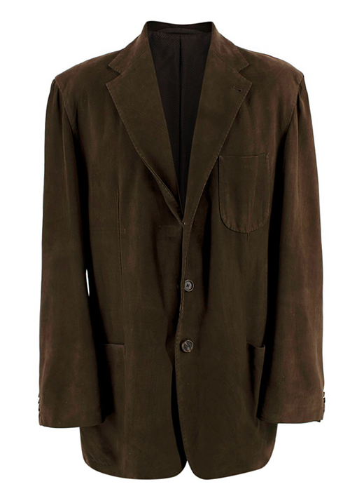 Franck Namani Dark Brown Suede Tailored Jacket