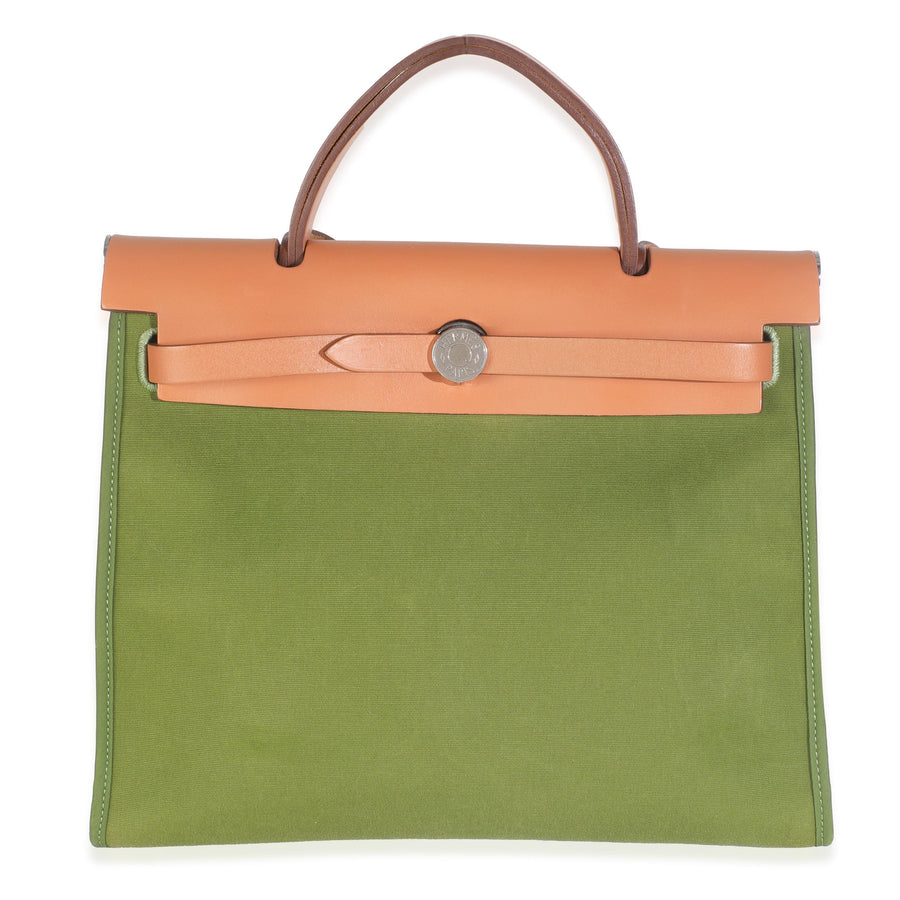 Hermès Vache Hunter Toile Herbag Zip 31 PHW