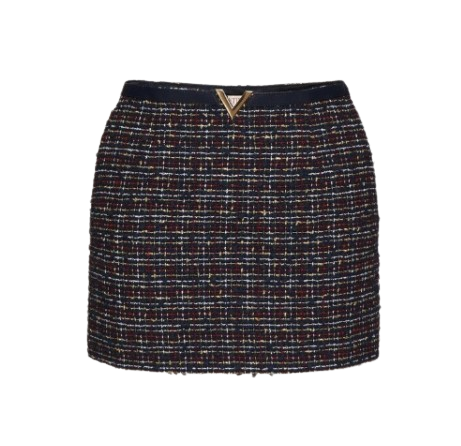 VLogo Tweed Mini Skirt