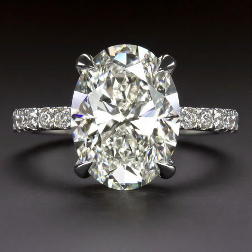 Verde 5ct IGI Certified Oval Cut Lab-grown Diamond VS2 Ring