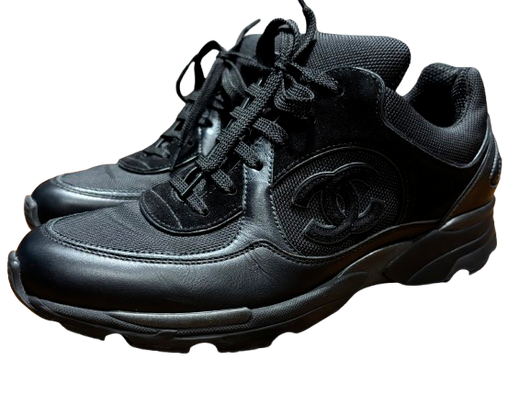 Chanel Black CC Trainers