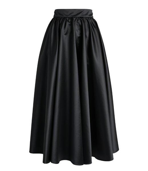 Patou Volume Satin Midi Skirt