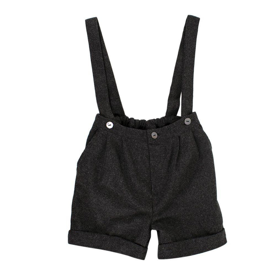 Papouelli Kids 4A Grey Shorts with Braces