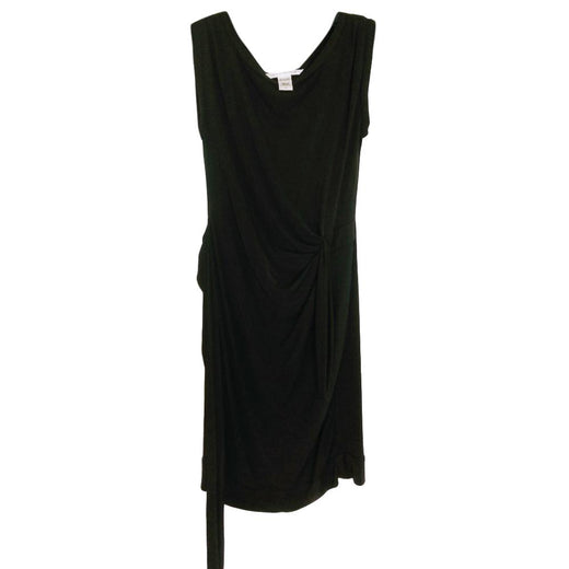 Diane Von Furstenberg Black Classic Draped Dress