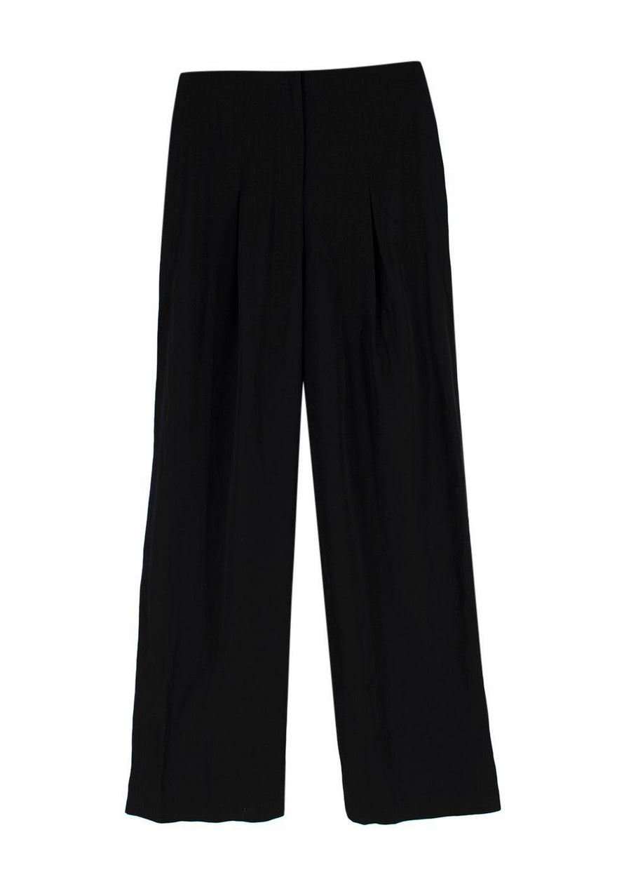 FFORME Black Faye High Waisted Wool Trousers