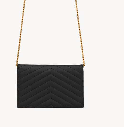 Saint Laurent Black Leather Cassandra Bag