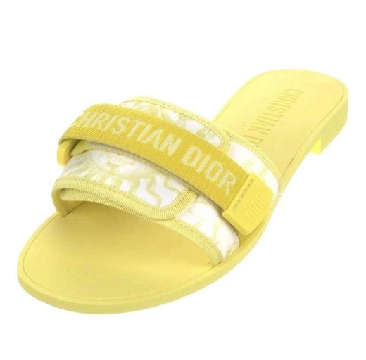 Dior Yellow Flat Beach Sandals
