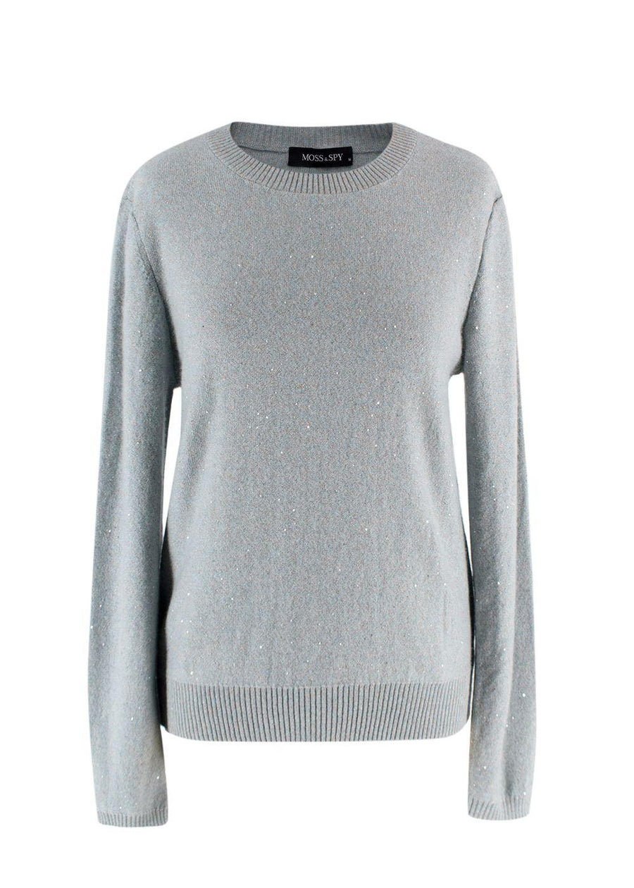 Moss & Spy Blue Sparkle Cashmere Jumper