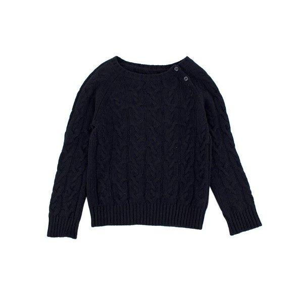 Loro Piana Navy Baby Cashmere Kid's Knit Jumper