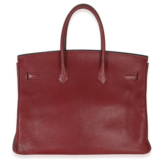 Hermès Chevre de Coromandel Birkin 35 PHW Rouge Grenat