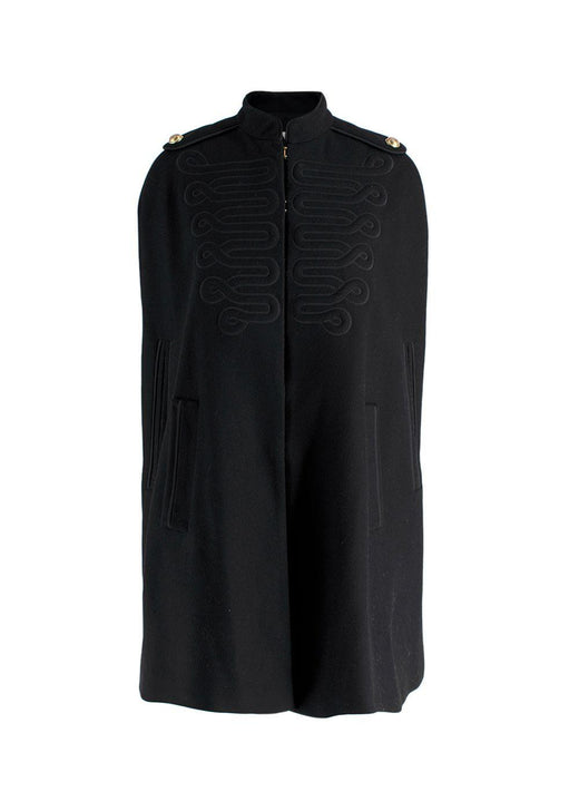 Red Valentino Black Wool Blend Cape