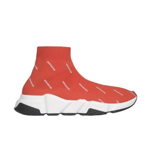 Balenciaga Burnt Orange Monogram Speed Sneakers