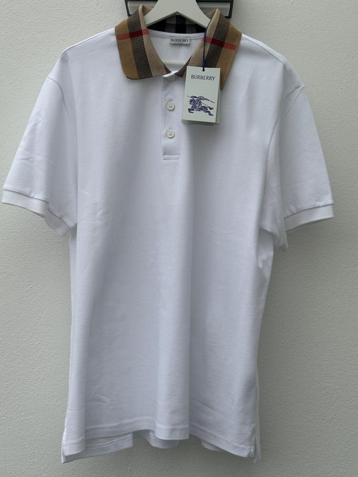 Burberry White Polo Shirt
