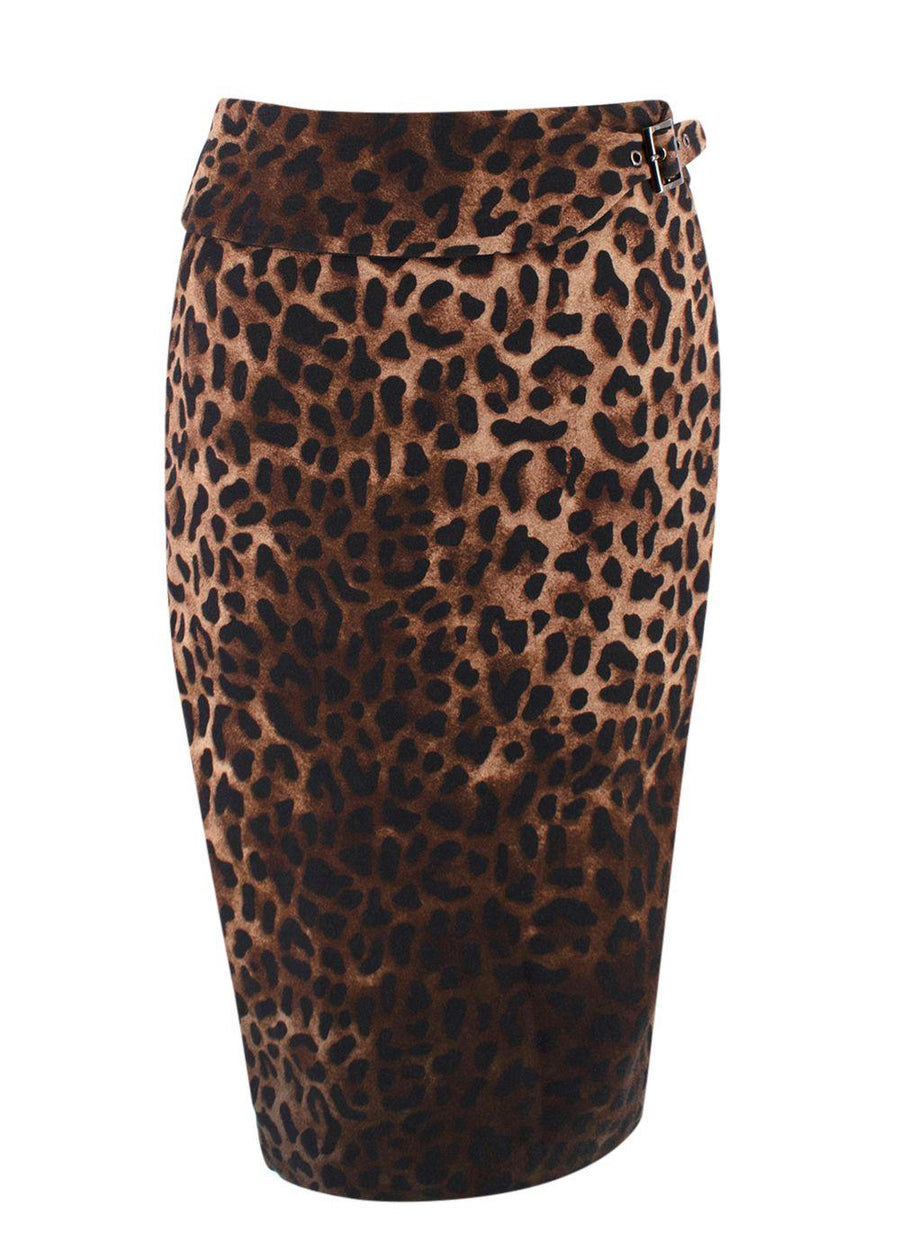 Tom Ford Leopard Print Pencil Skirt
