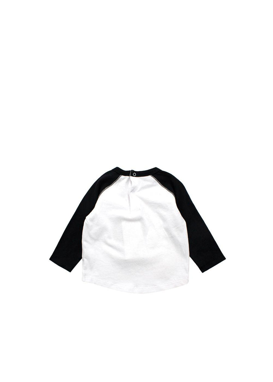Kids 6M Black & White Graphic Leopard Long Sleeved Top