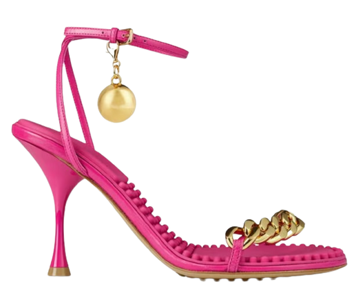 Bottega Veneta Pink Dot Heeled Sandals