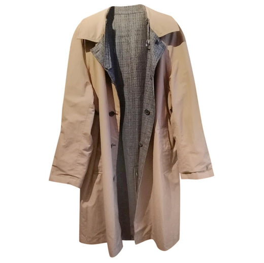 Lanvin Grey Check Tweed & Tan Reversible Mac