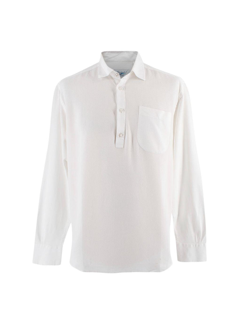 Tailormade White Cotton Polo Shirt