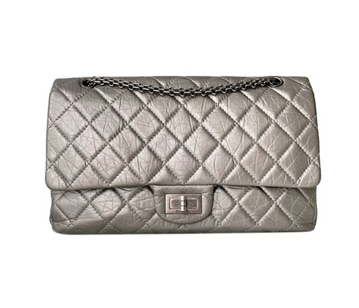 Vintage Silver Aged Leather 2.55 Reissue 227 Bag
