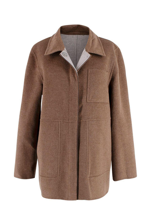 Lafayette 148 Brown Double-face Wool Jacket