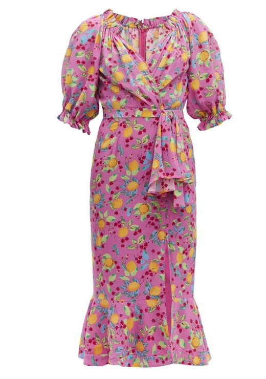 Saloni Pink Floral Olivia Dress