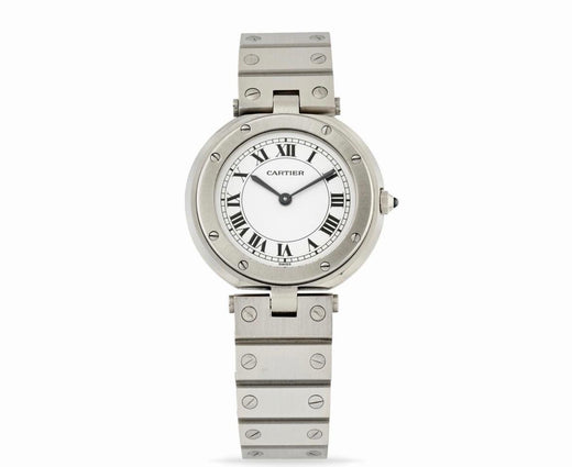 Cartier Santos Round Stainless Steel Watch