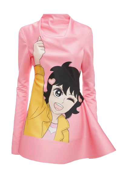 JW Anderson Pink Run Hany Printed Dress