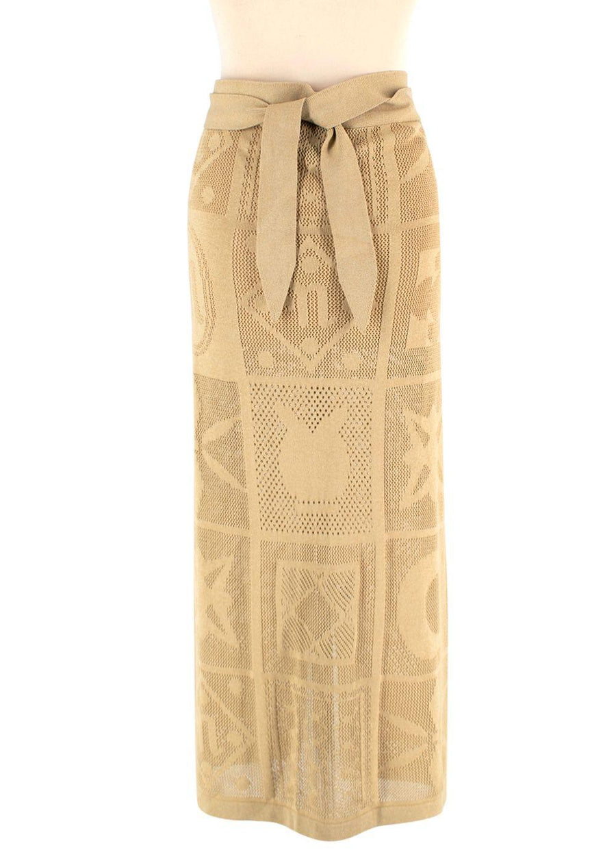 Nanushka Ochre Knit Wrap Sarong