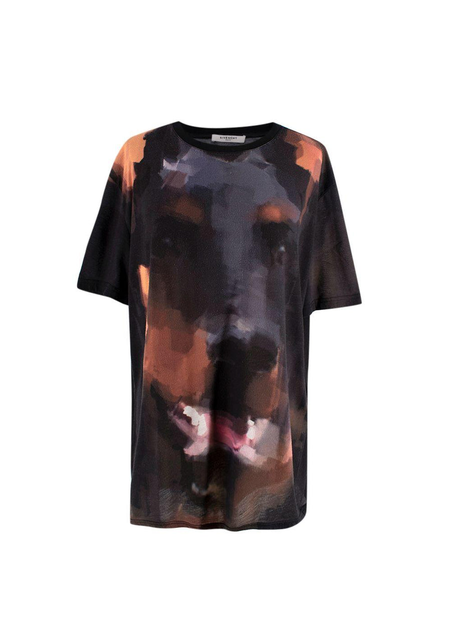 Givenchy Doberman Multicolor Cotton Printed Short Sleeve T-shirt