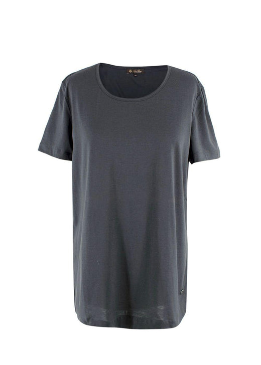 Loro Piana Charcoal Grey Cotton T-Shirt